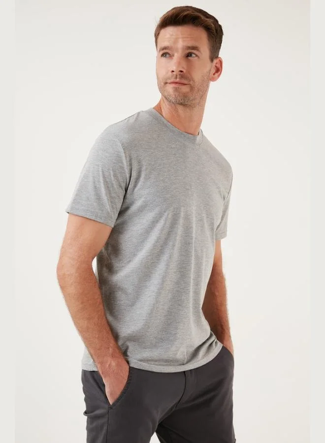 بوراتي تيشيرت رجالي قطن بياقة دائرية بقصة عادية من بوراتي